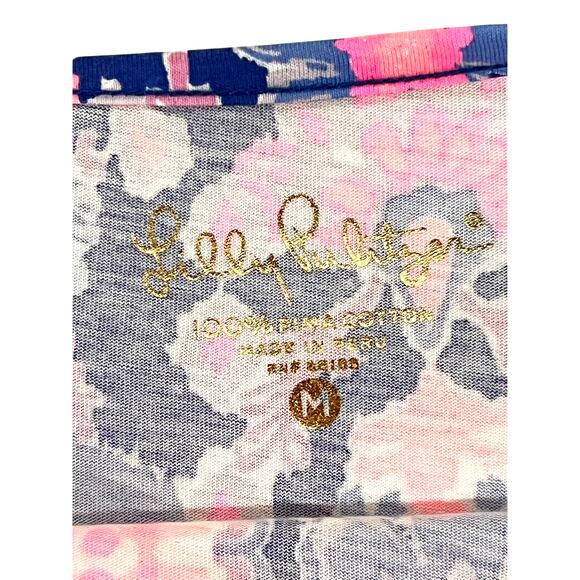 Lilly Pulitzer Marlowe Iris Blue Floral 3/4 Sleeve Dress M - Picture 3 of 5